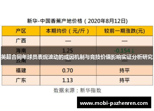英超合同年球员表现波动的成因机制与竞技价值影响实证分析研究